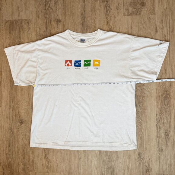 Gildan Elemental Symbols JW Marriott Phoenix Tee White XXL Fire Water Earth Sky - Picture 5 of 6